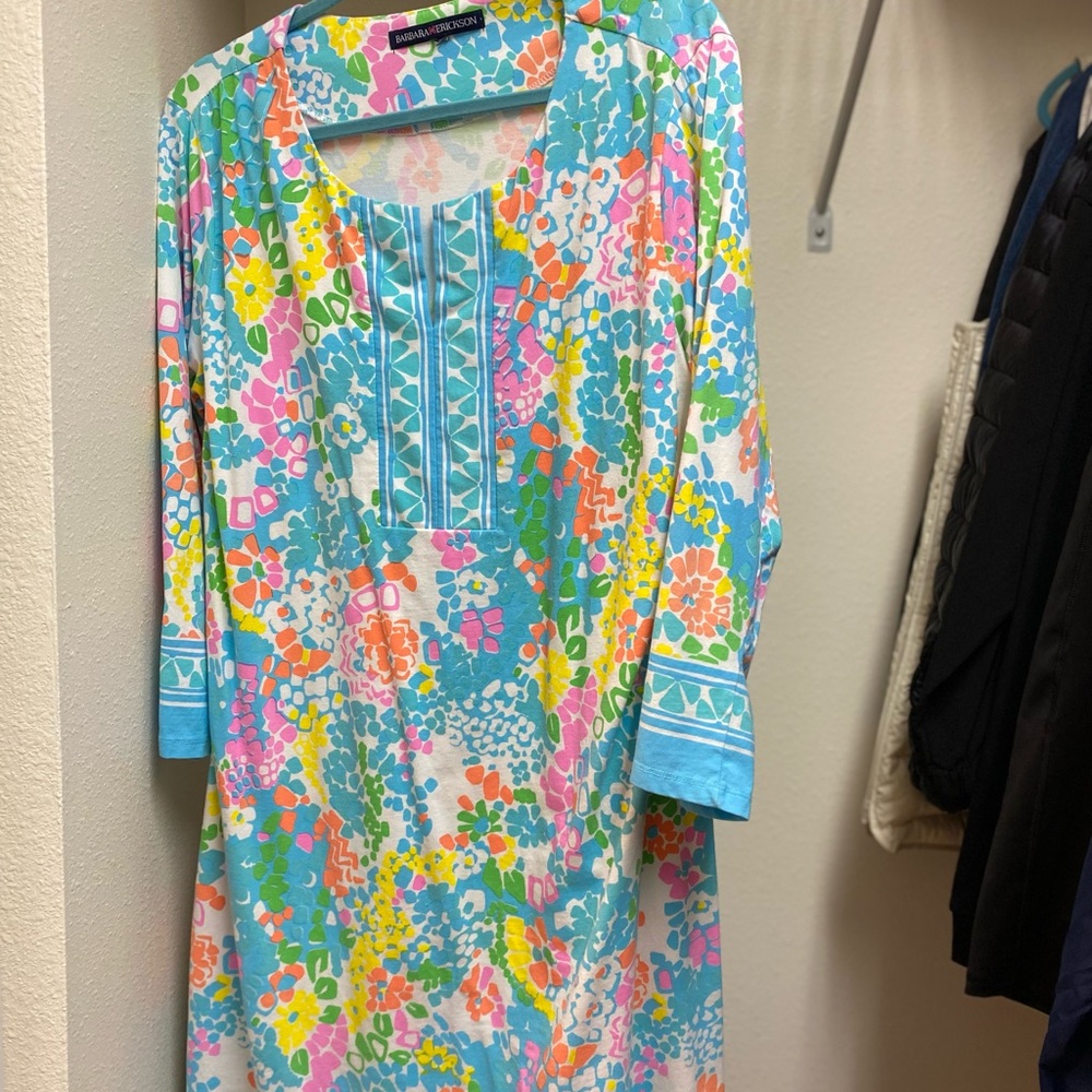 Barbara Erickson Colorful Floral Dress